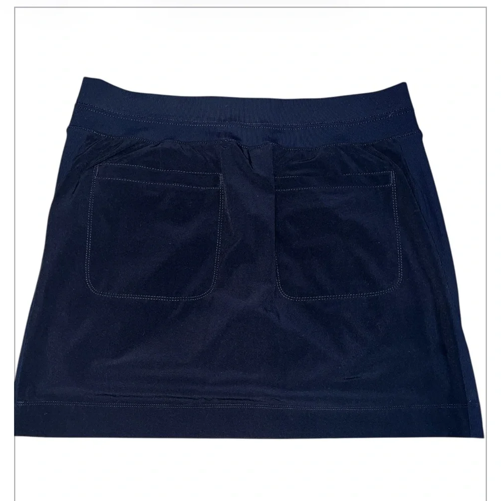 Athleta‎ Navy Blue Skort Womens 12 Athletic Built In Shorts Pockets